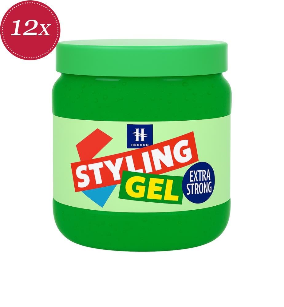 Confezione da 12 gel Styling Mega Hold 500 ml - Verde