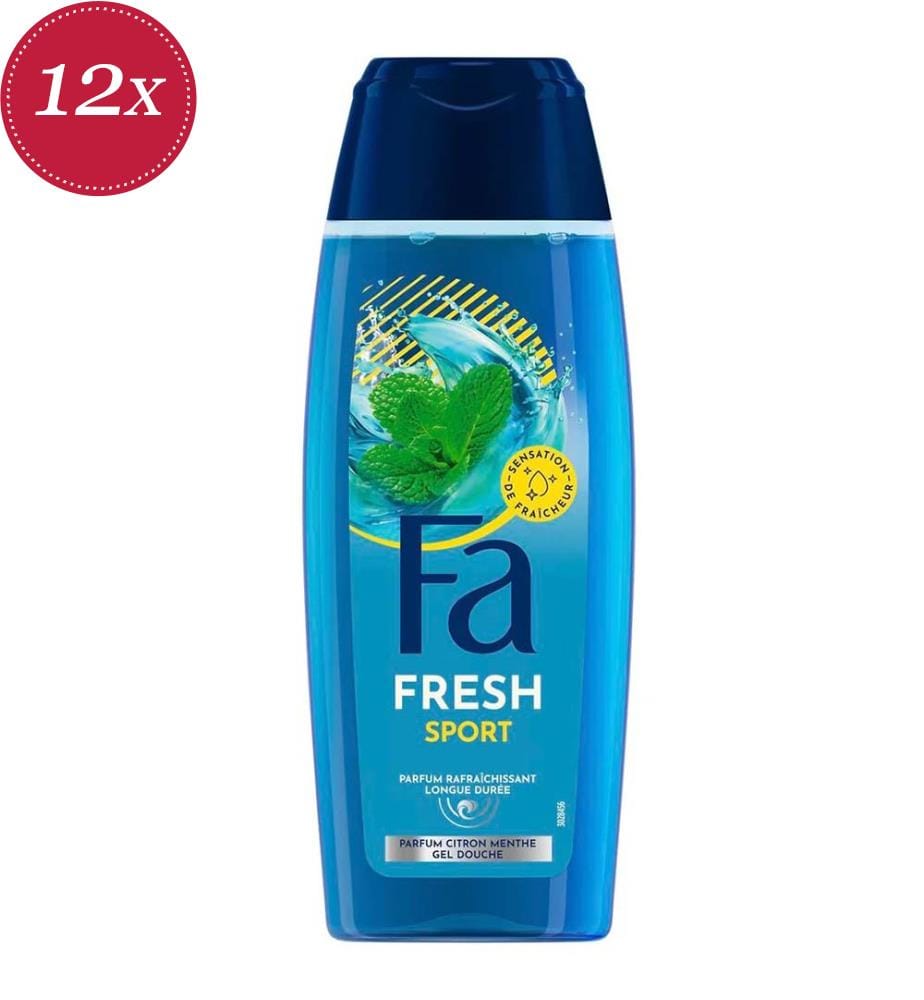 Lot de 12 Gels Douche Fresh Sport - 250 ml