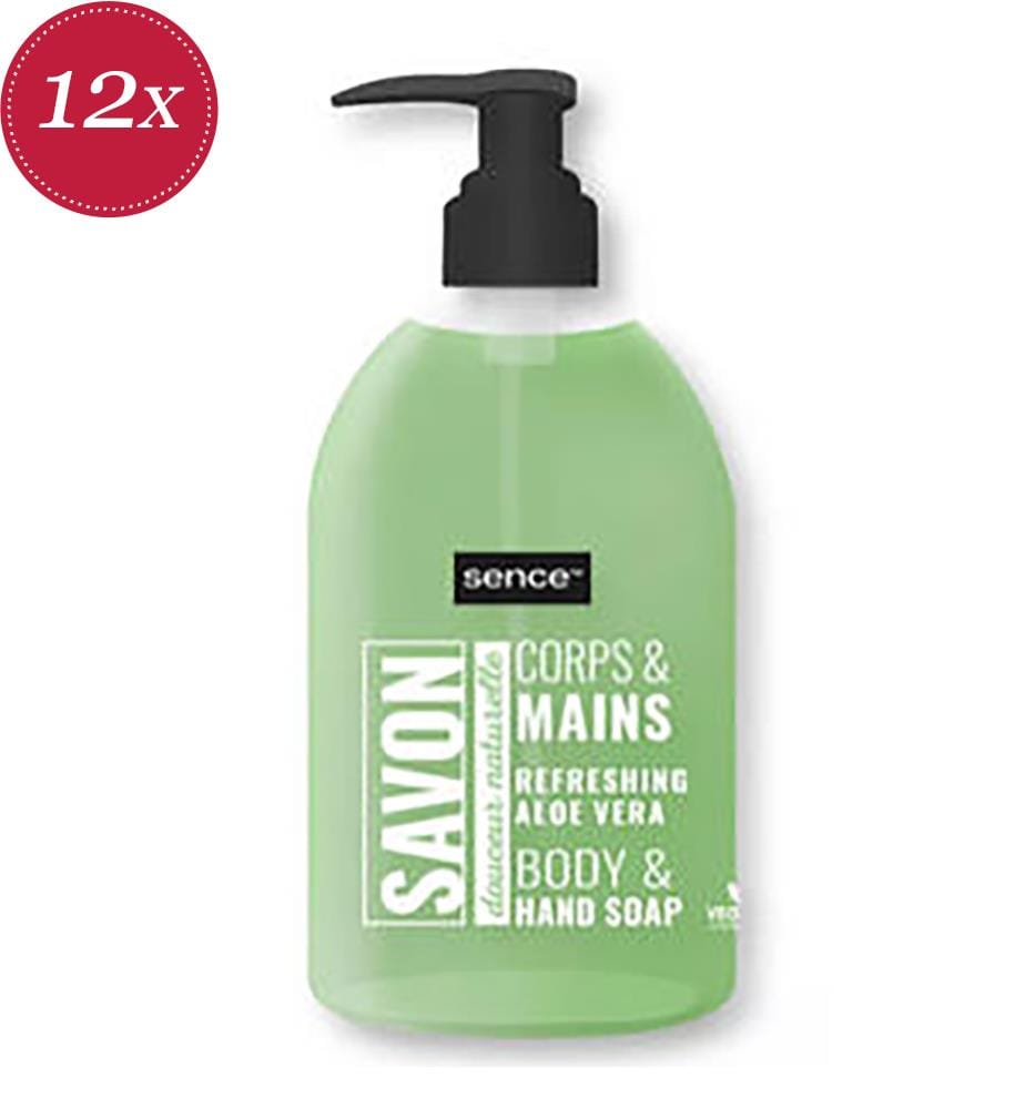 12er-Pack Körper- und Handseife Natürliche Milde Aloe Vera - 500 ml