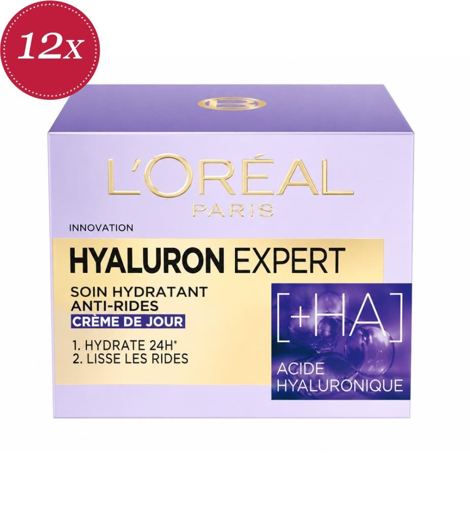 Lot de 12 crèmes de jour Dermo Expertise Hyaluron Expert - 50 ml