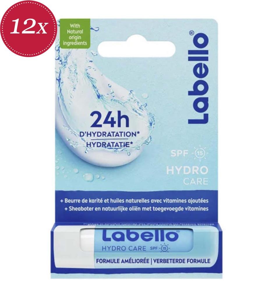 Lot de 12 Sticks Soin Des Lèvres FPS15 Hydro Care - 4,8G