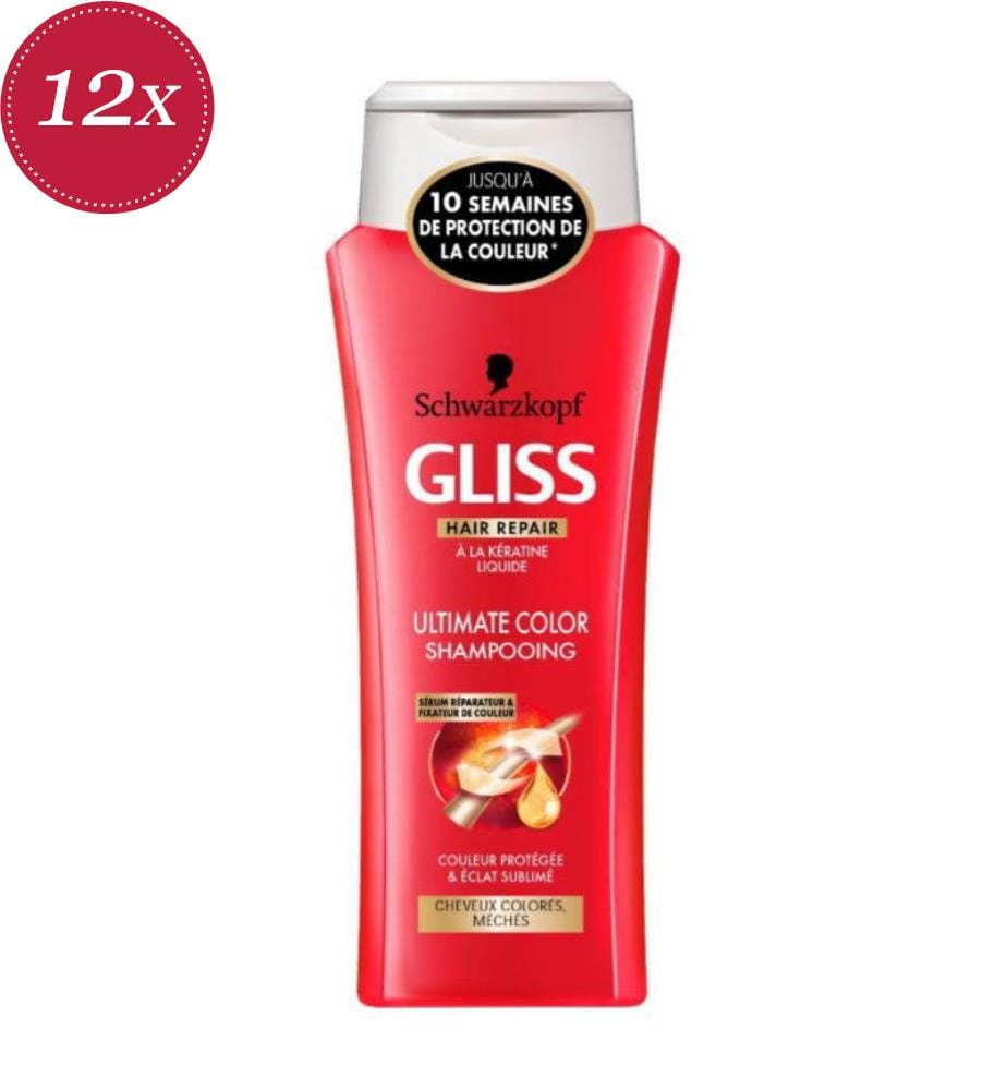 12 flacons de shampoing liquide Ultimat Color de 250 ml
