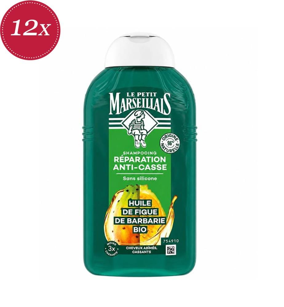 12 flaconi di shampoo liquido da 250 ml con olio biologico di fico e di fico d'India
