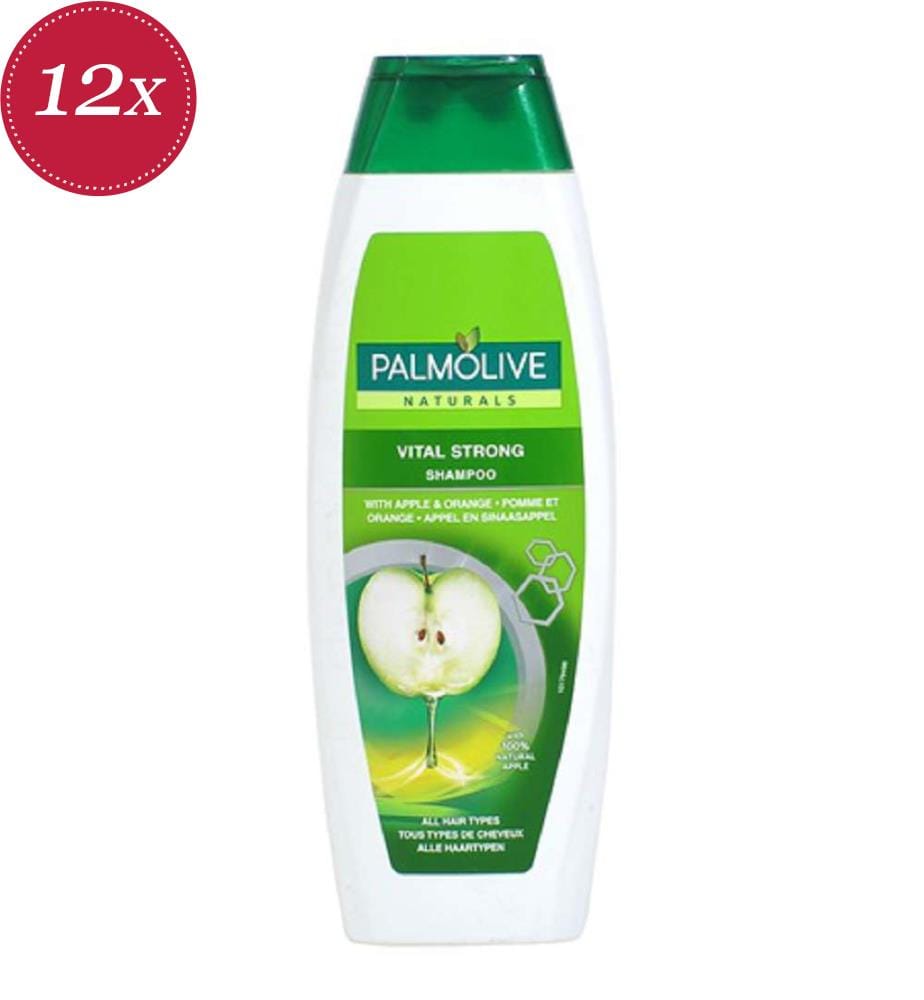 12 flaconi di shampoo liquido da 350 ml Vital Strong – Mela e arancia