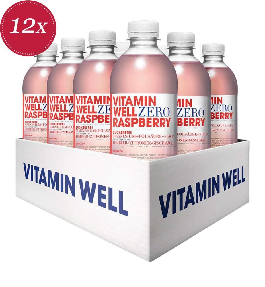 Vitamin Well Zero Raspberry - 12 x 50 cl