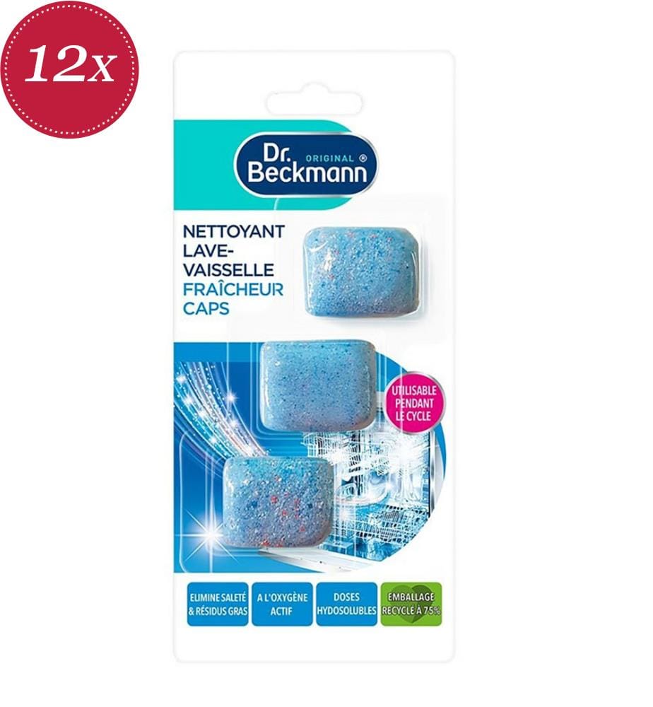 12 x Detergente per lavastoviglie Fraîcheur Caps – 3 pastiglie