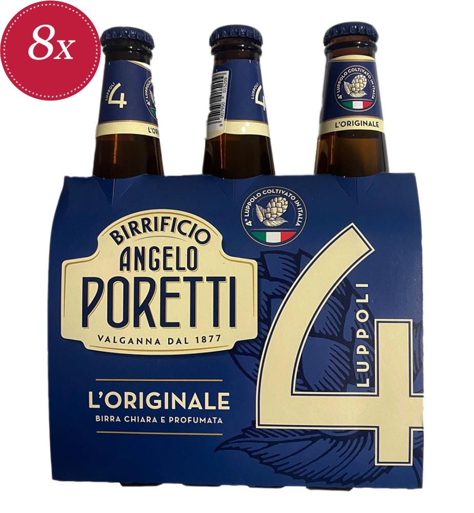 Poretti 4 luppoli Flasche Glas - 24x 33 cl