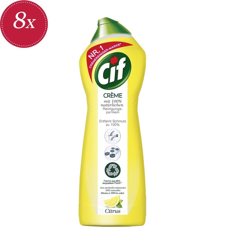 8x pots de crème aux agrumes - 750 ml