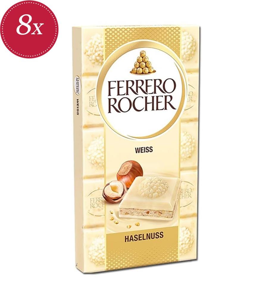 Lot de 8 Ferrero Rocher Tafel Weiss - 90g