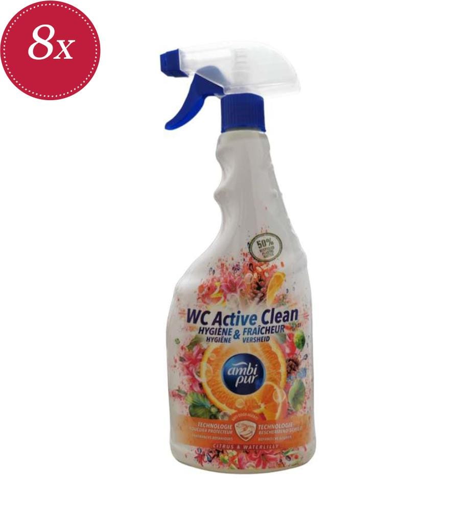 8 x Citrus & Waterlily Toilet Cleaner Spray – 750 ml