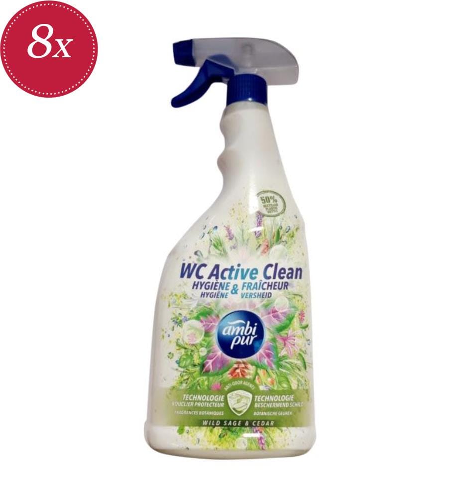 Set di 8 detergenti spray per WC, salvia selvatica e cedro - 750 ml