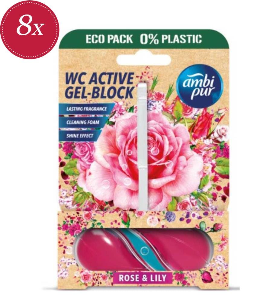 8 x WC-Gel „Rose & Lily“ – 45 g