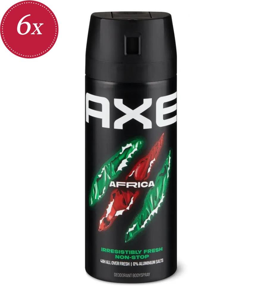 6x Deodorant & Bodyspray Africa ohne Aluminiumsalze - 150 ml