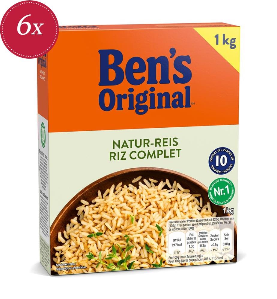 Riz Complet - 6 x 1 kg Ben's Original | DeinDeal