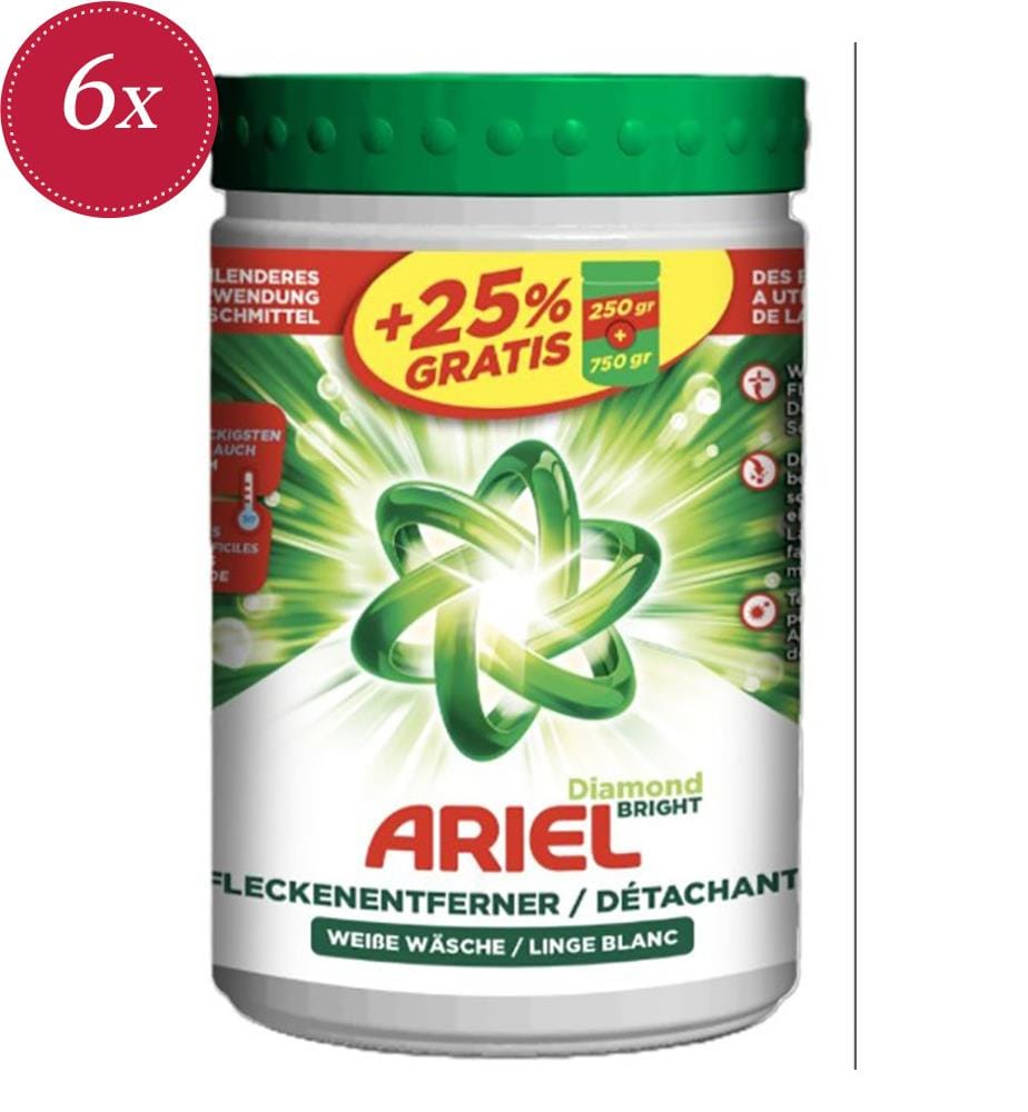 Confezione da 6 Diamond Bright Original 750+250g Smacchiatori in polvere - 6 x 1000g