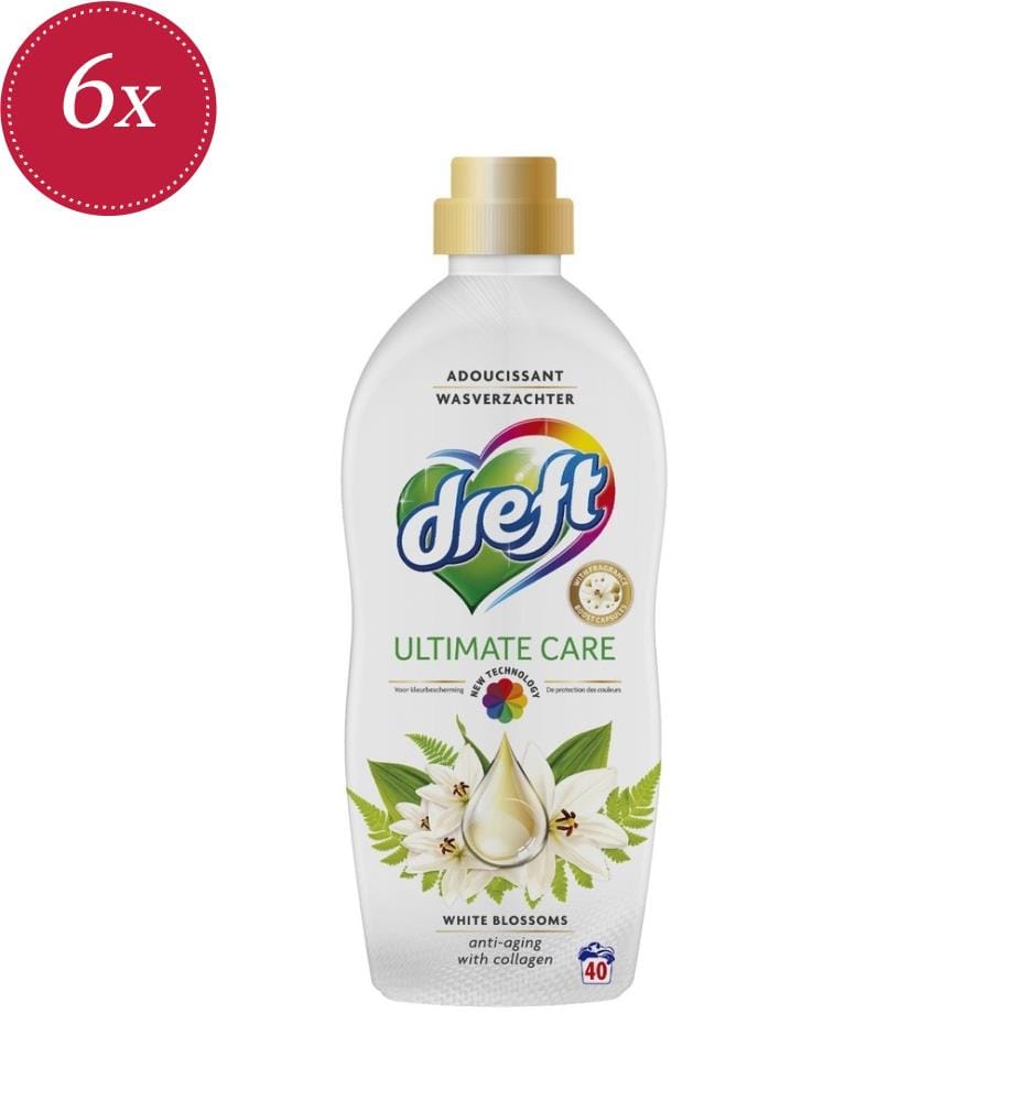 Set di 6 ammorbidenti White Blossoms da 1 litro - 40 lavaggi