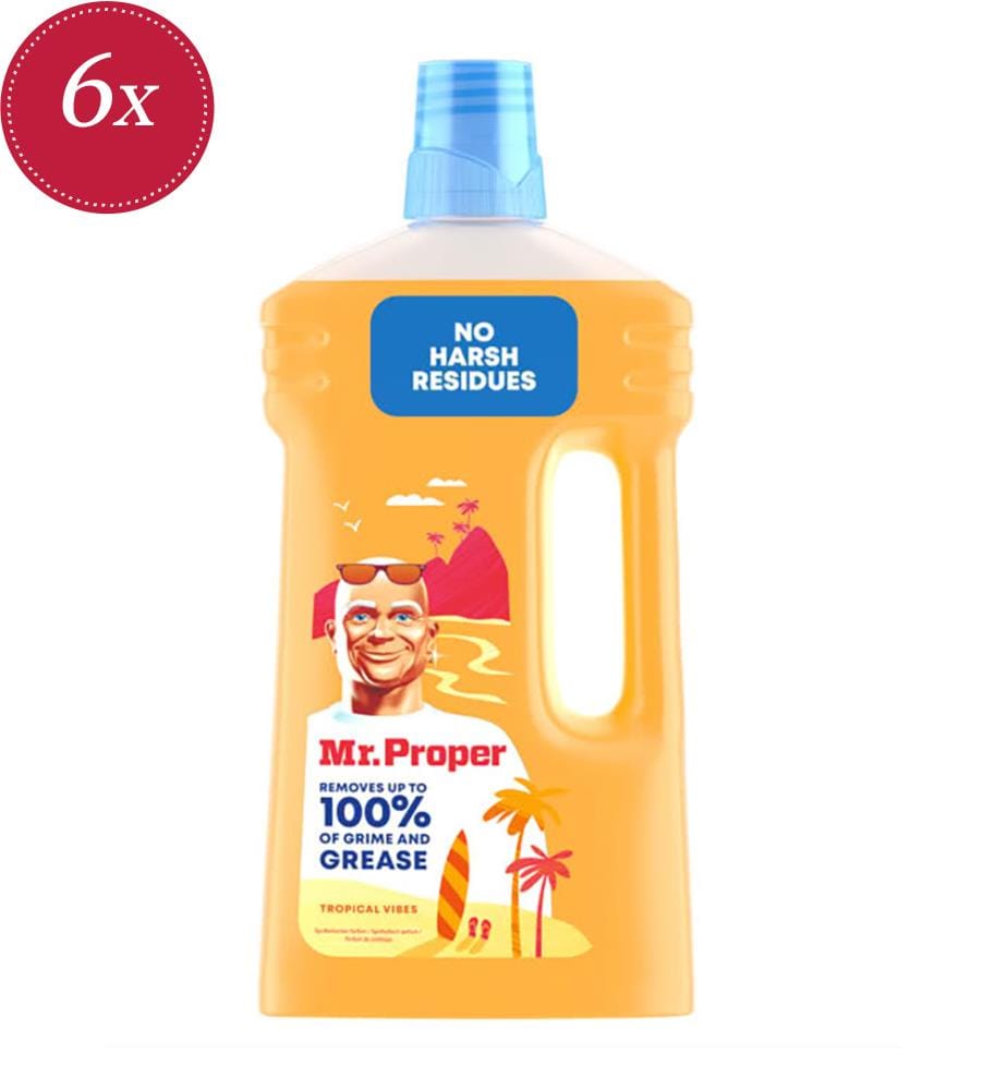 Confezione da 6 detergenti per pavimenti Tropical Vibes - 6 x 1 l