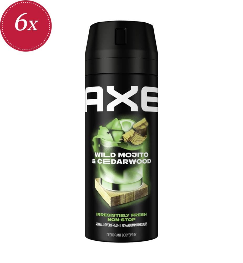 6x Déodorant Spray Wild Green Mojito & Cedarwood - 150 ml