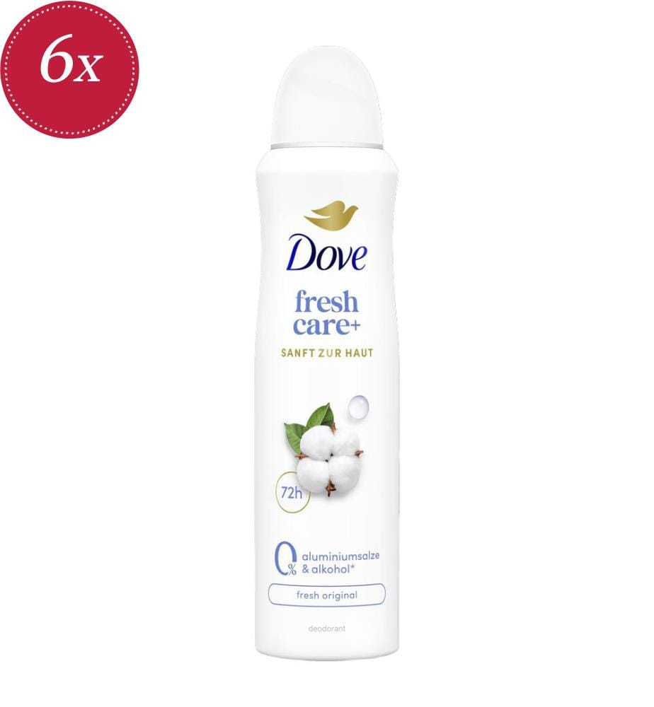 6x Original 0% Deodorant Spray - 150 ml