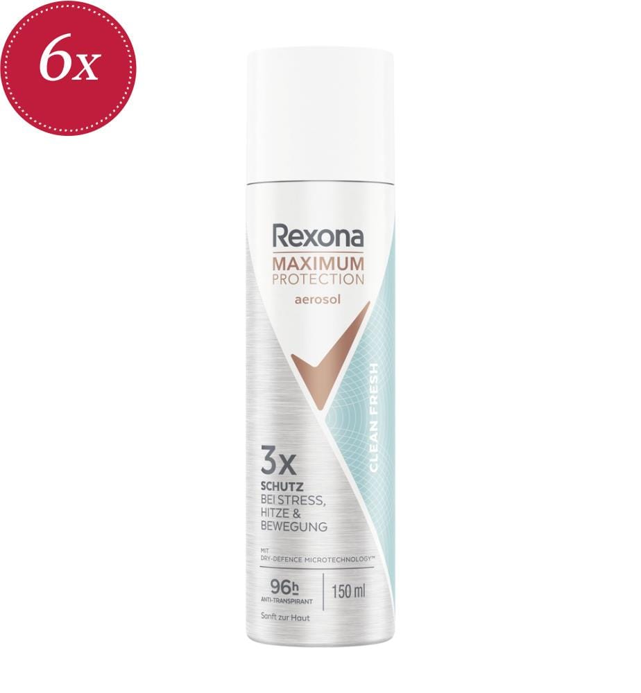 6x Spray Anti-Transpirant Clean Fresh - 150 ml