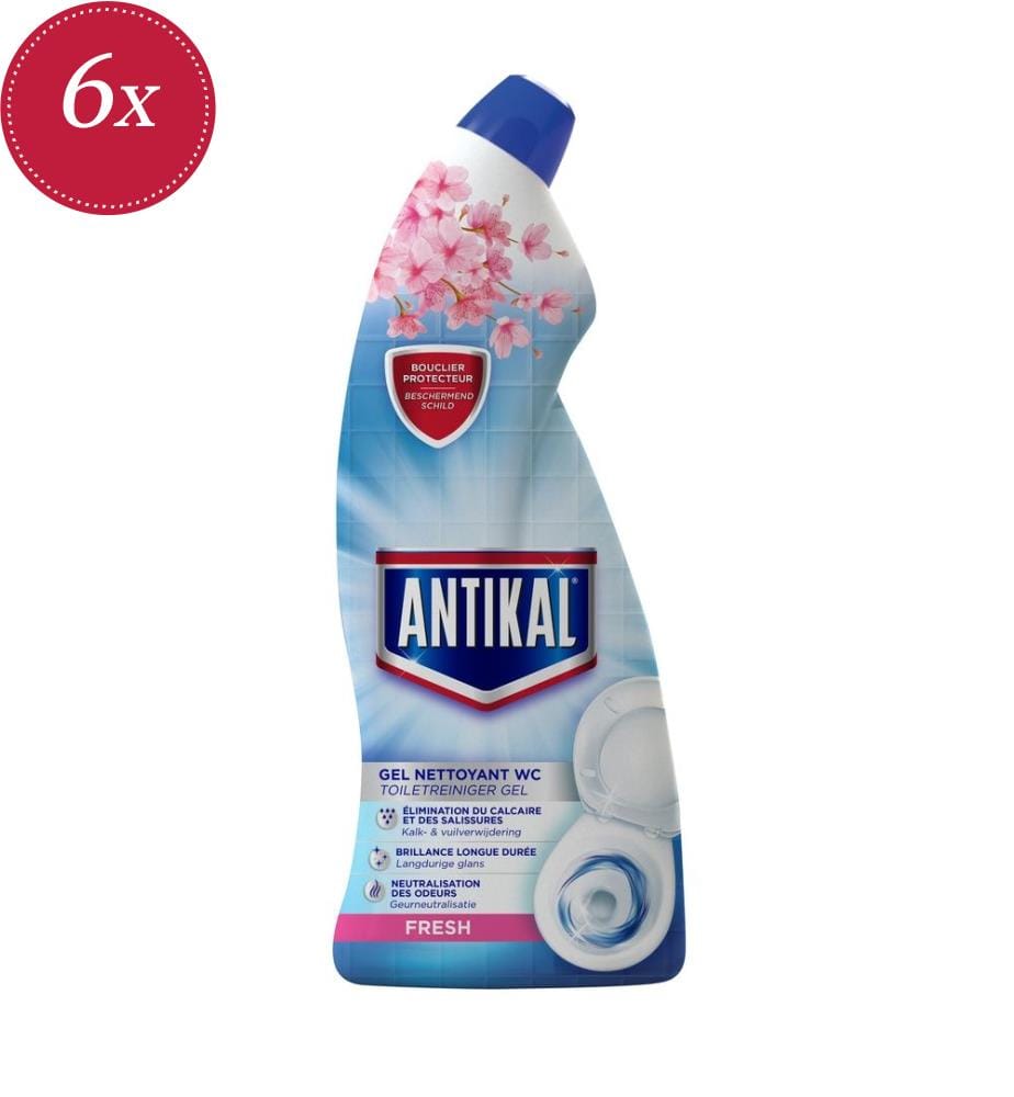 Lot de 6 Gels WC 750 ml Fresh
