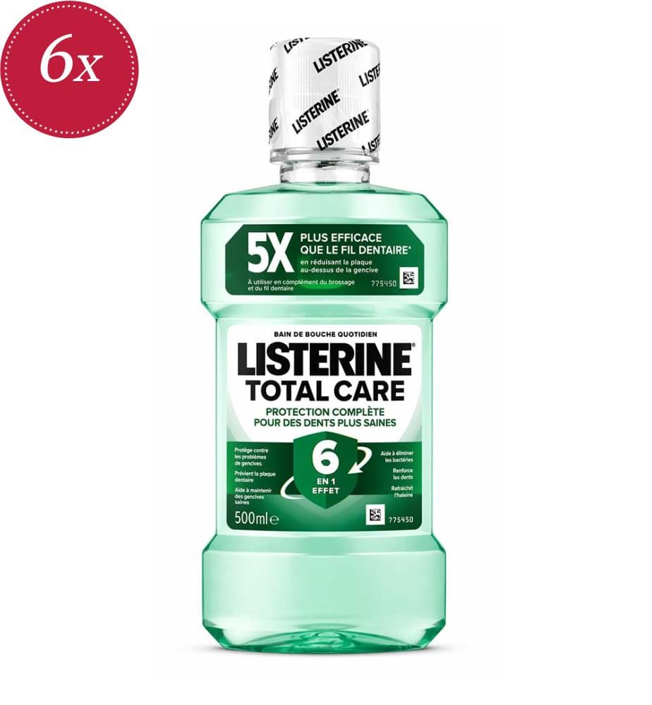 Confezione da 6 collutori per la protezione delle gengive 6In1 Total Care - 500 ml