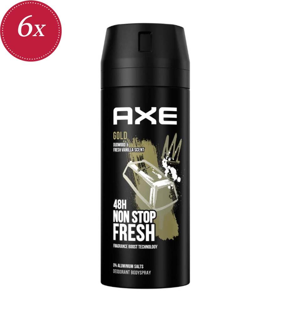 Confezione da 6 deodoranti Gold 48H - 150 ml