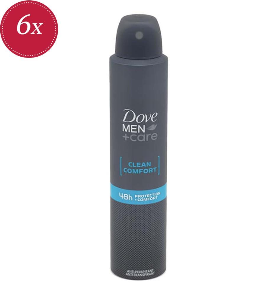 6er-Pack Compressé Clean Confort Deodorant für Männer, schweisshemmend, alkoholfrei, 48-Stunden-Wirkung - 200 ml