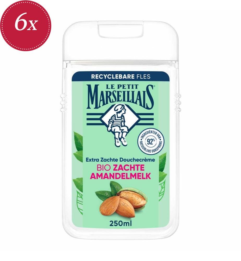 Confezione da 6 gel doccia alla mandorla dolce - 250 ml