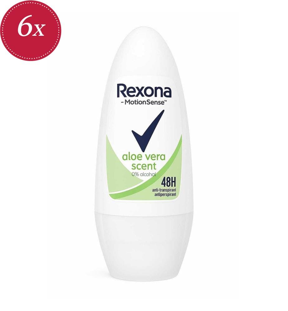 Confezione da 6 deodoranti roll-on all'aloe vera 50 ml