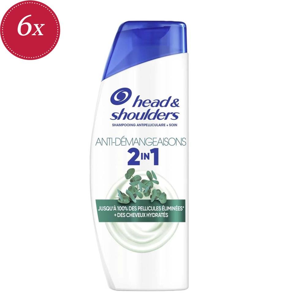Confezione da 6 shampoo Head & Shoulders 2 in 1 anti-prurito - 300 ml