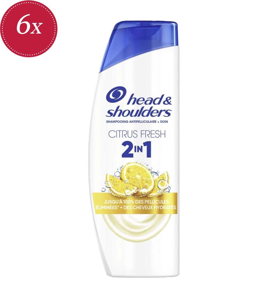 Confezione da 6 shampoo Head & Shoulders 2 in 1 al limone fresco - 300 ml