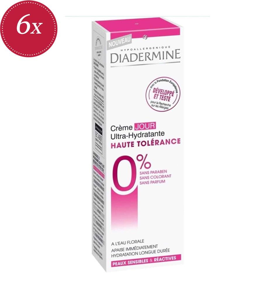 Lot de 6 Crèmes Jour Ultra Hydratantes Haute Tolérance 50 ml
