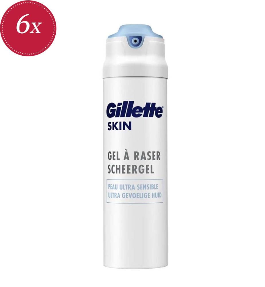 Lot de 6 Gels à Raser Pour Peaux Sensibles - 2X200 ml