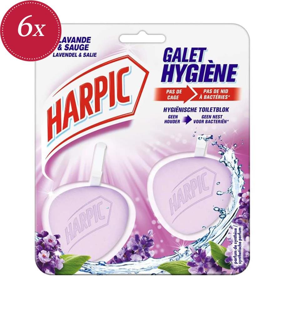 Set aus 6 WC-Steinen Lavendel