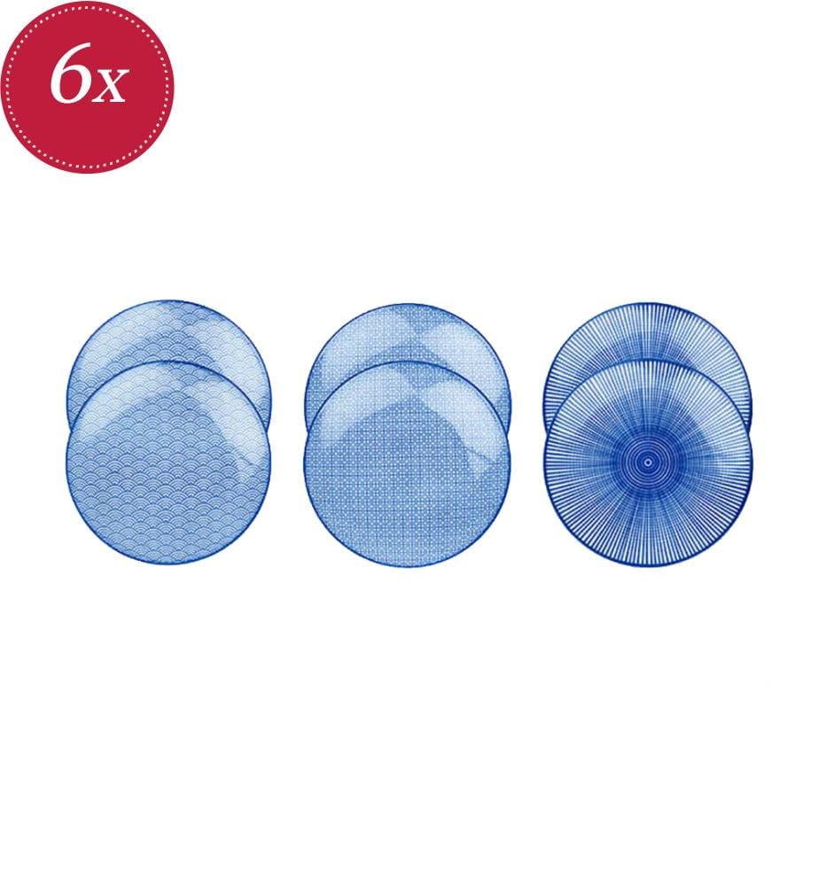 Set di 6 piatti Ø 26 cm - Blu scuro