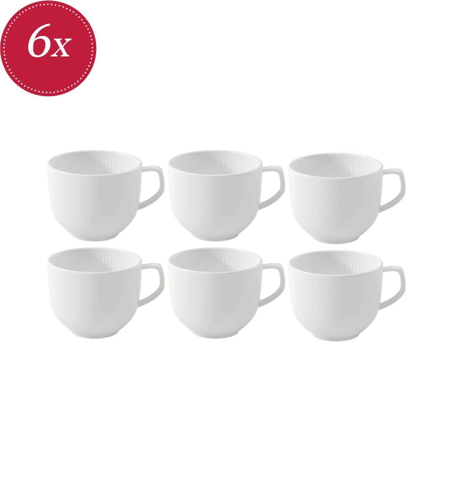 Set di 6 tazze da caffè da 150 ml - Bianco