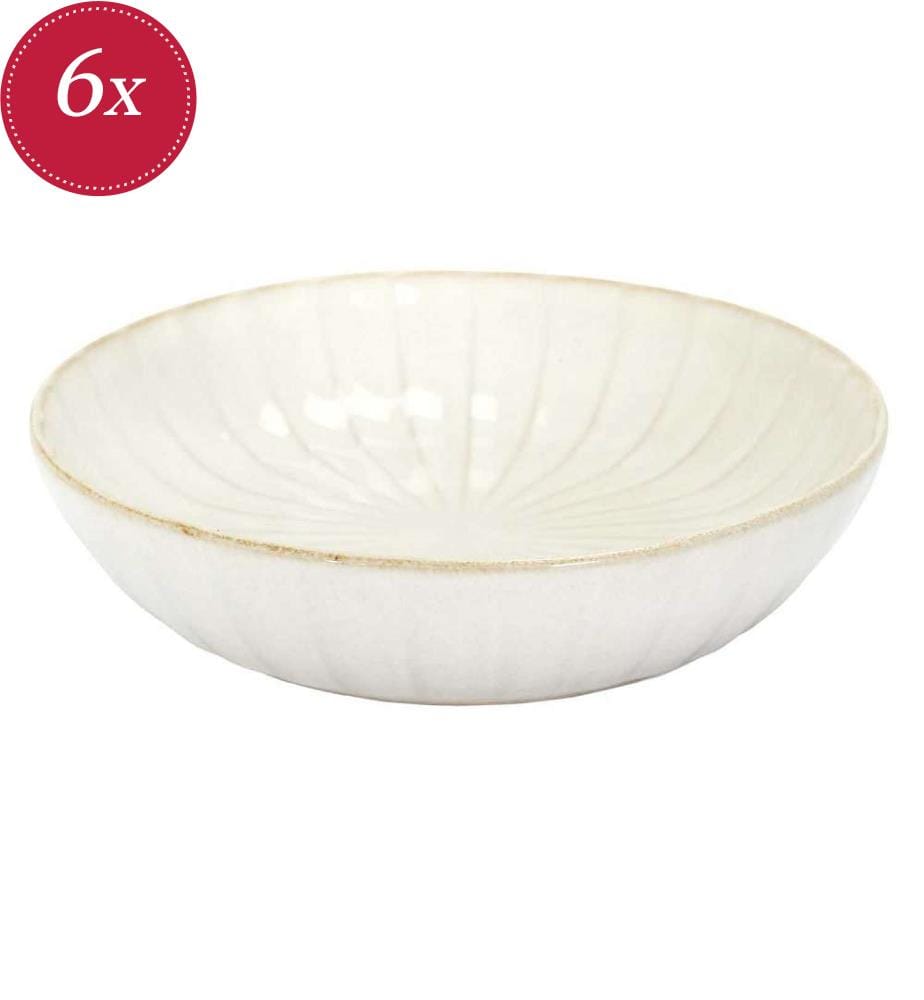 Set of 6 20 cm soup plates - Beige
