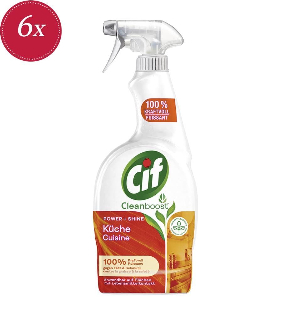 6 flaconi spray Power&Shine per la cucina - 750 ml