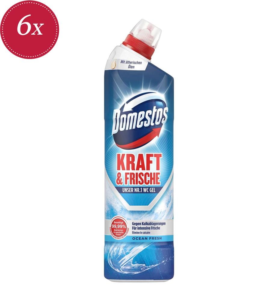 6x Aktiv Kraft Ocean Fresh WC Gel - 750 ml