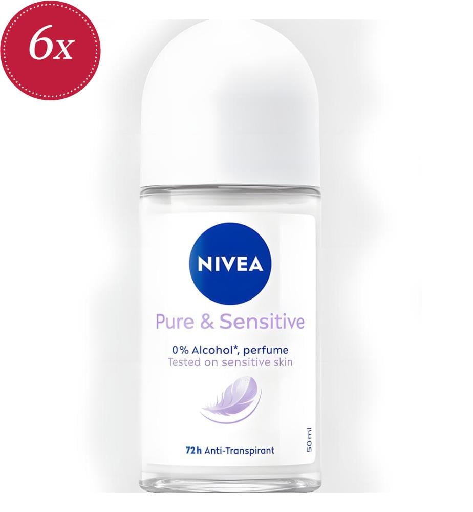 Nivea Pure & Sensitive Deodorant 6er-Pack