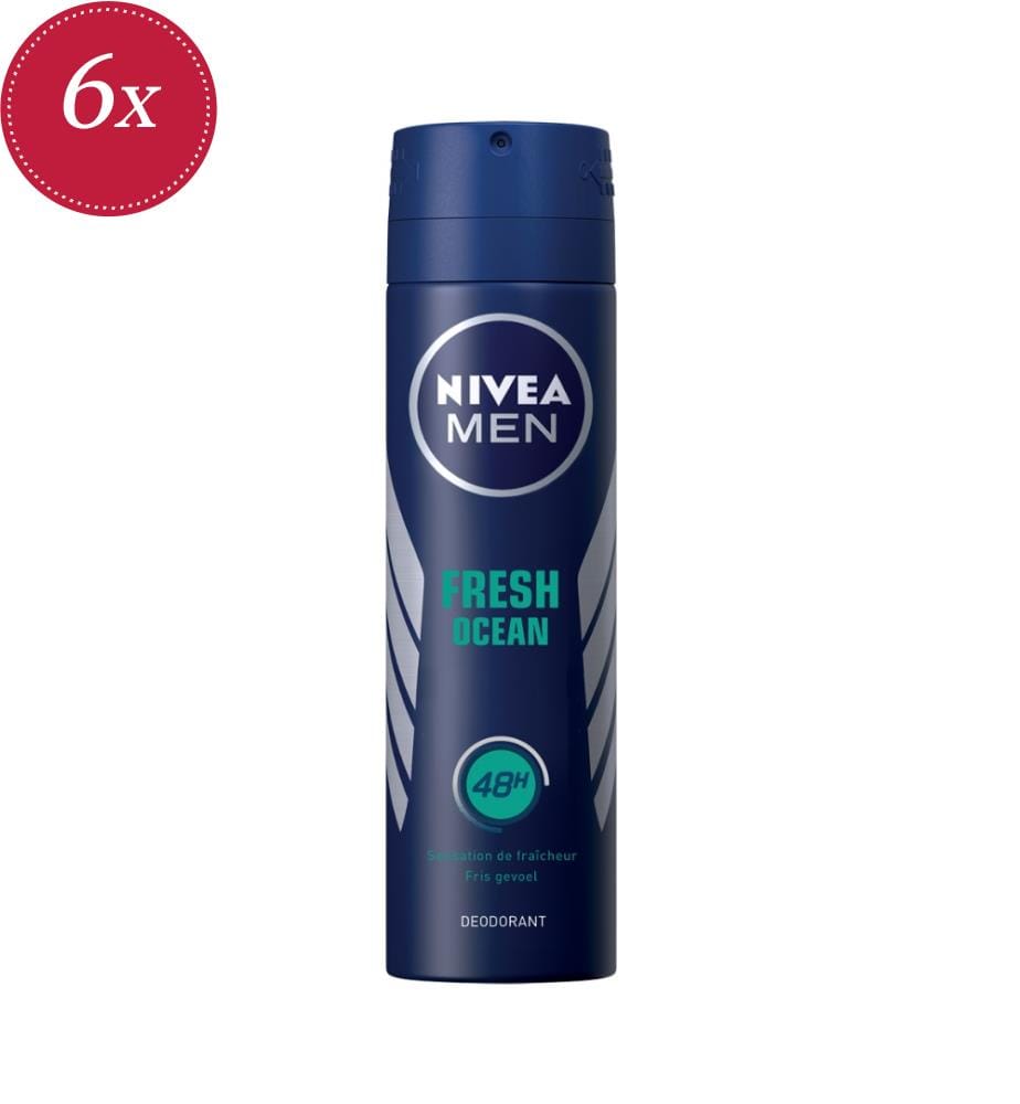 6er-Set Deodorant Spray Men - Fresh Ocean Infinifresh - 150ml