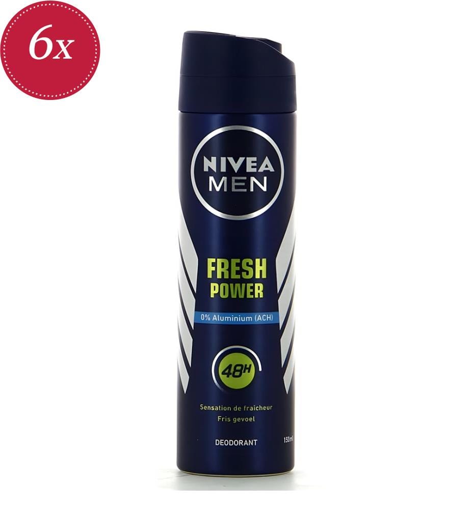 Confezione da 6 deodoranti Nivea Fresh Power