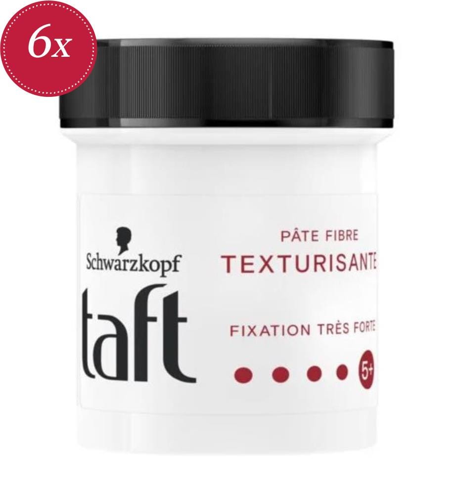 Confezione da 6 Paste per capelli in fibra texturizzante - Tenuta molto forte - N°5+ - 130 ml