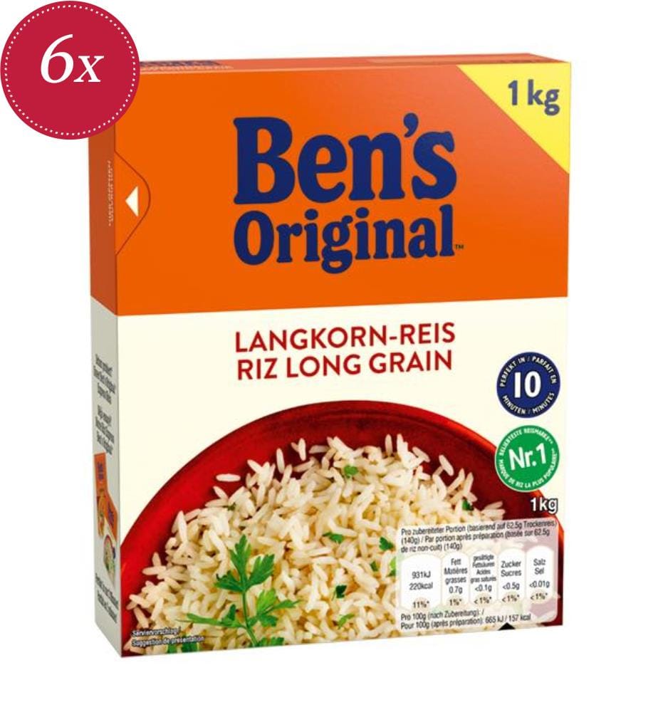 Riz Long Grain 10 min - 6 x 1 kg