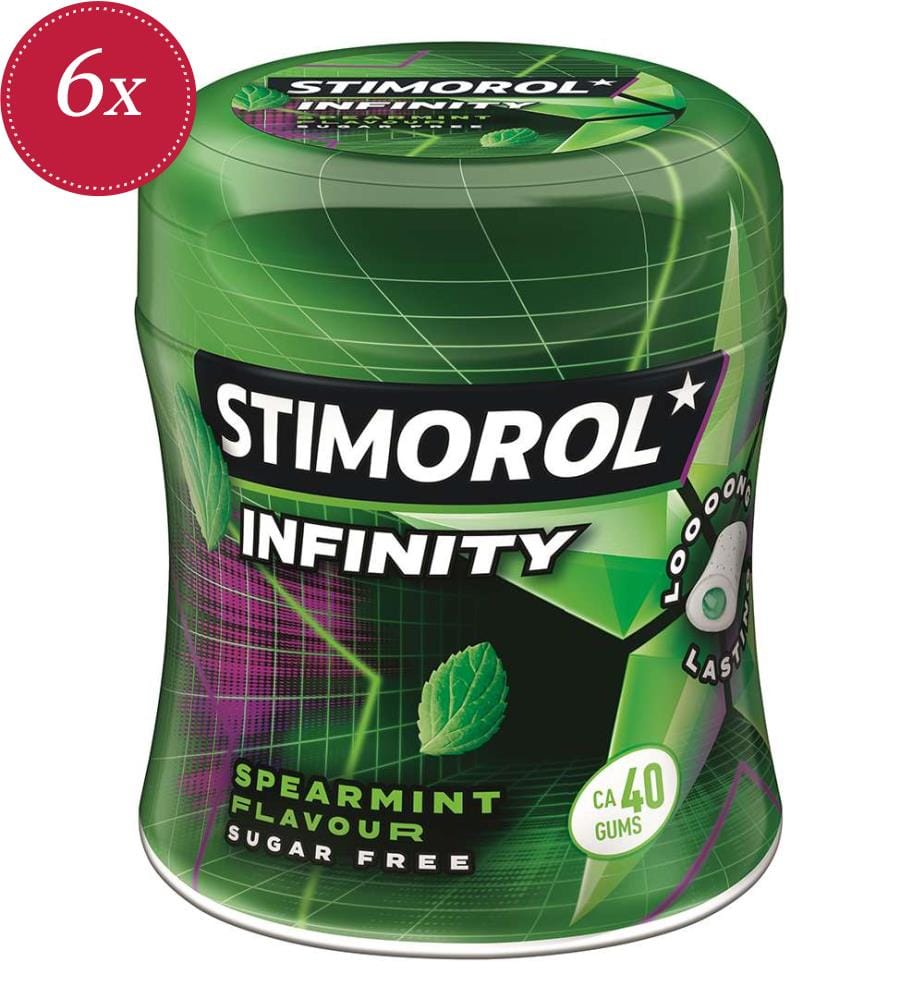 6x Stimorol Infinity boîte de menthe verte - 88g