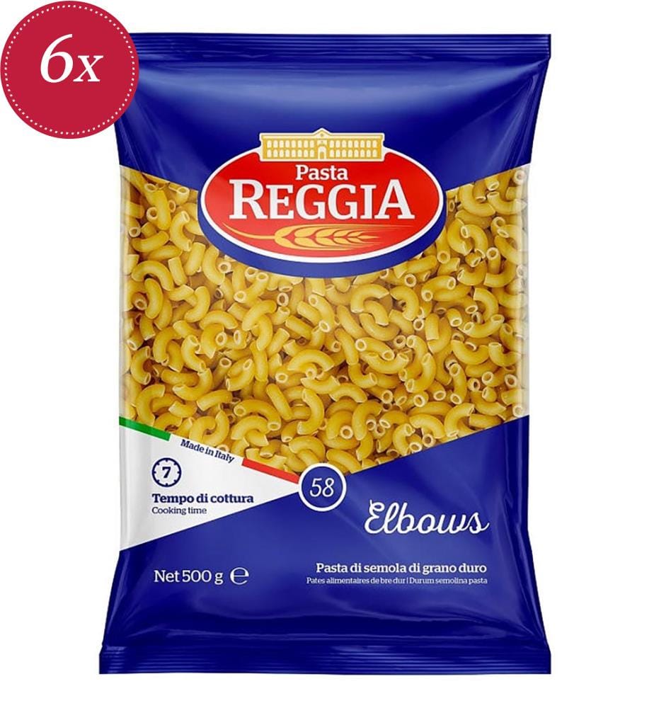 6x Pasta Reggia Elbows n° 58 - 500g