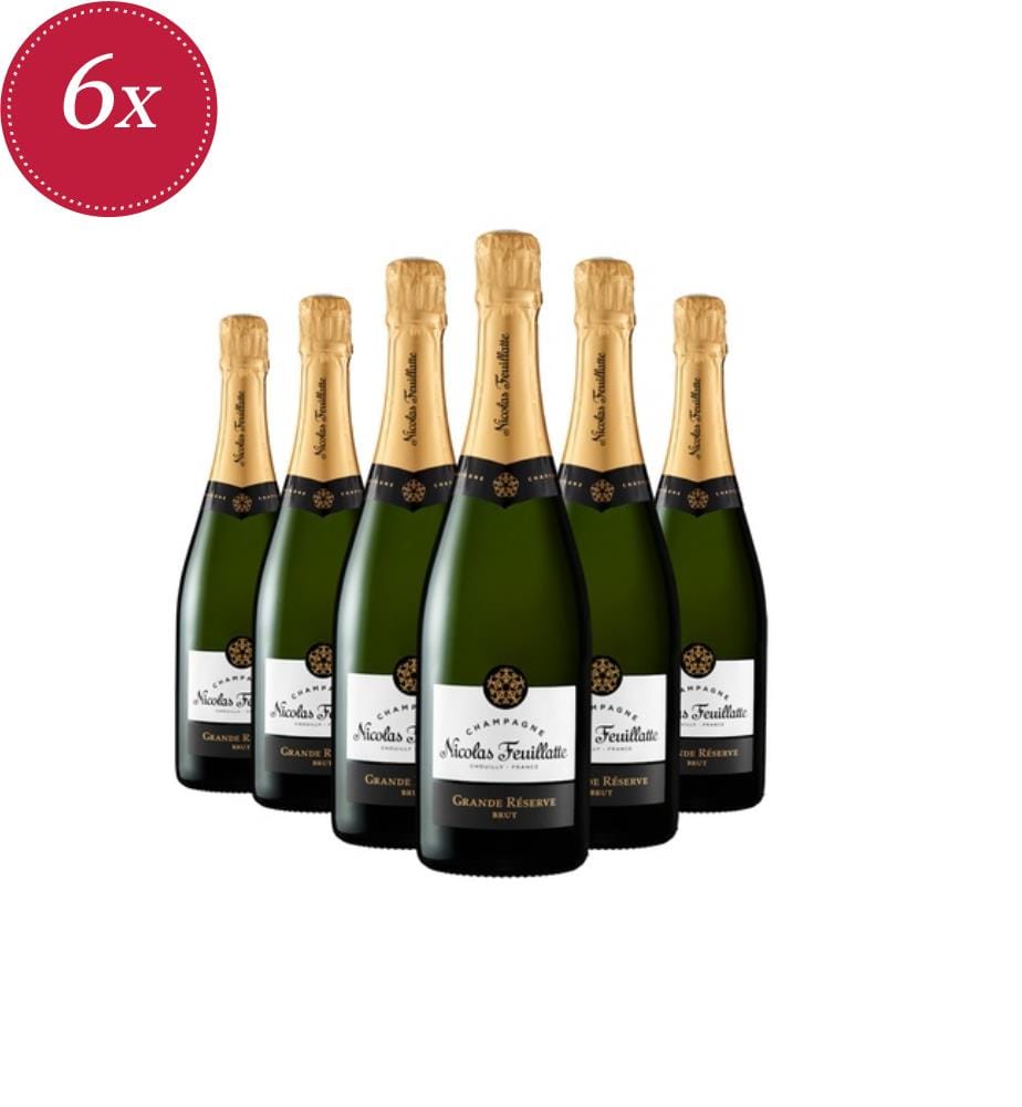 Lot de 6 Champagnes Nicolas Feuillatte Grande Réserve Brut AOC - 6 x 75 cl
