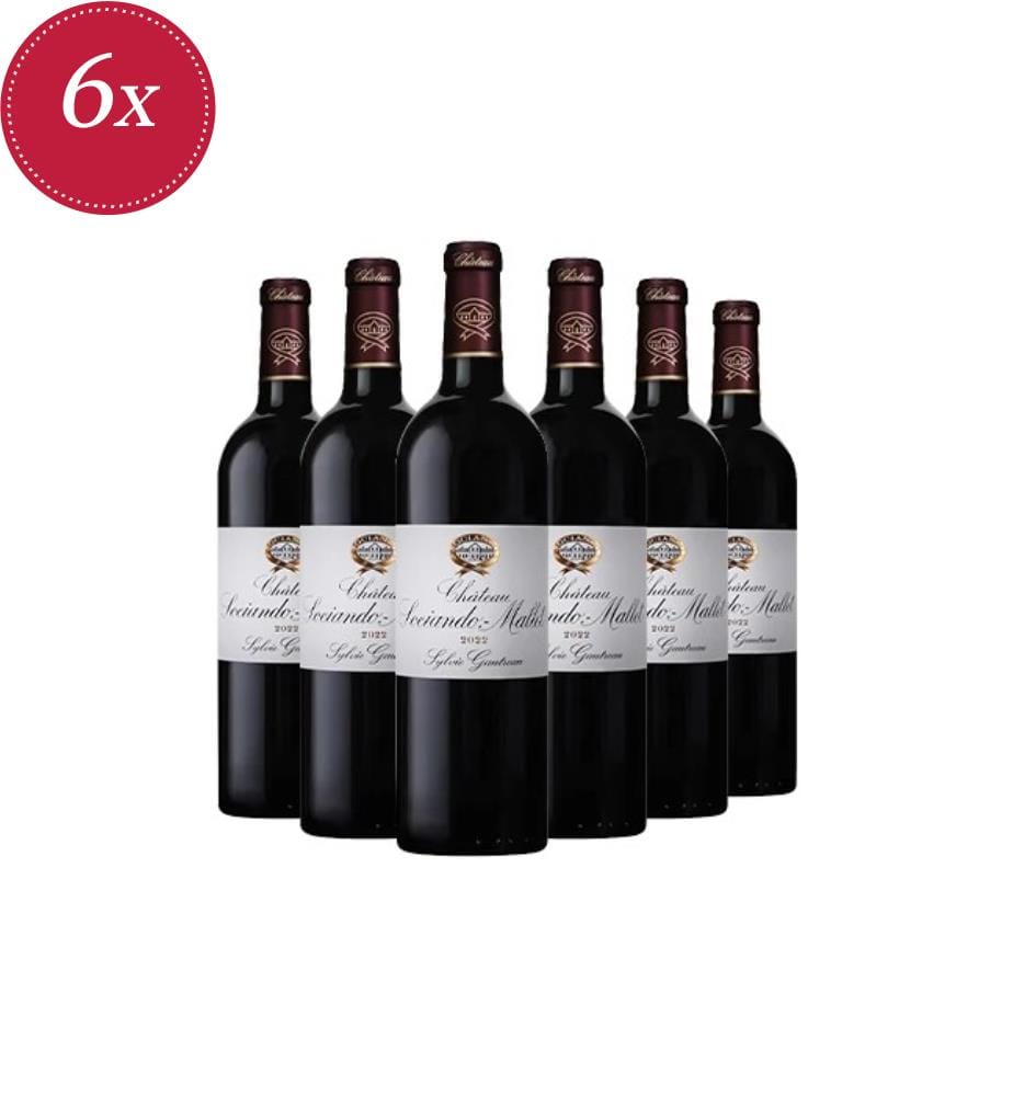 Lot de 6 Bouteilles de Château Sociando Mallet 2022 - 75 cl