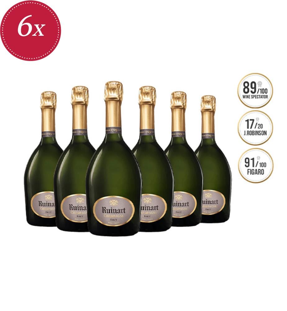 6 x Bottles of Champagne R de Ruinart Brut - 75 cl